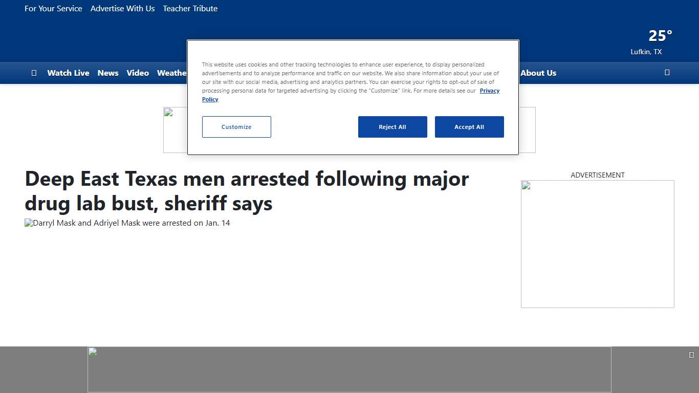 Deep East Texas men arrested following major drug lab bust, sheriff says