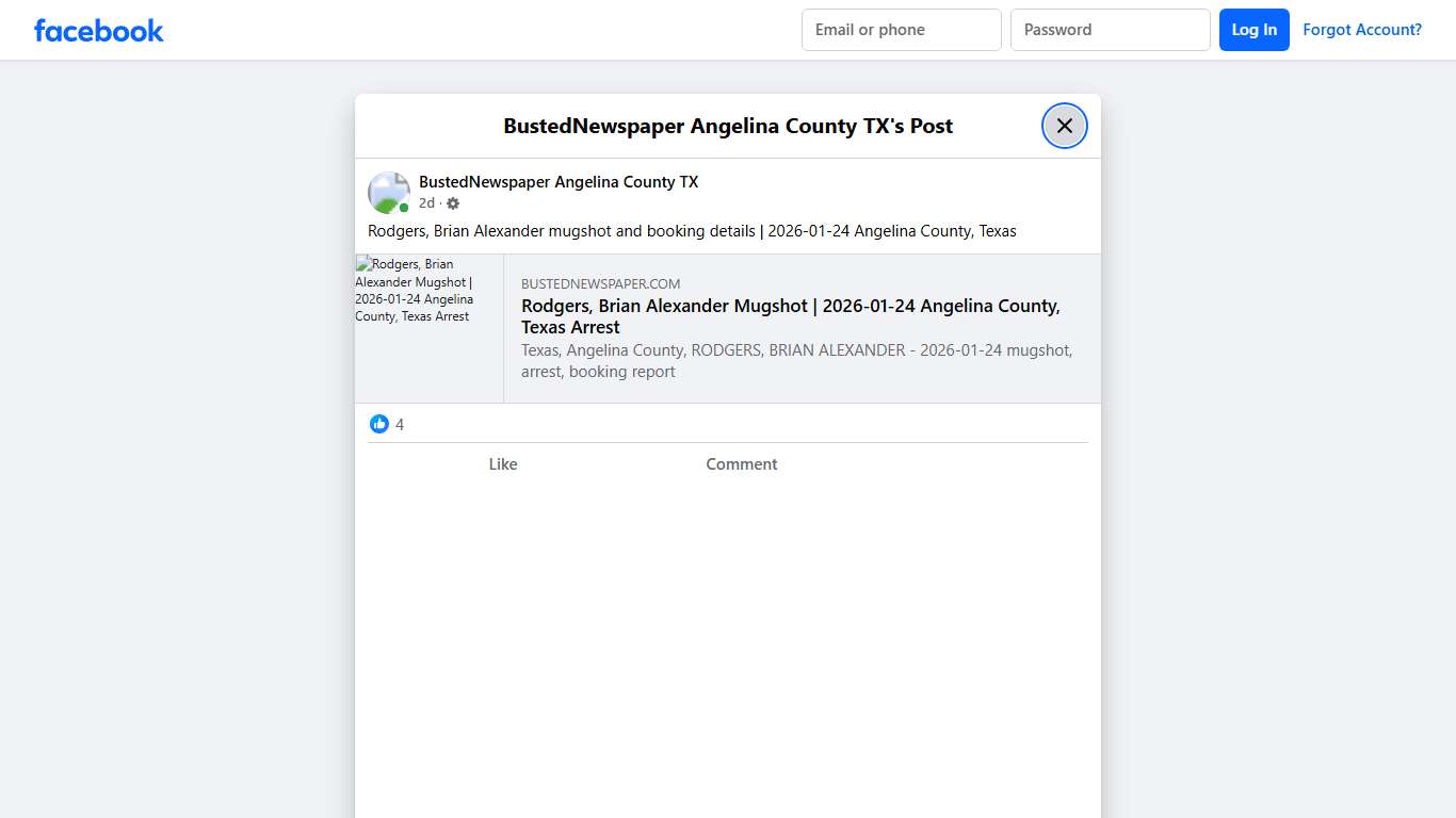 Rodgers, Brian... - BustedNewspaper Angelina County TX Facebook